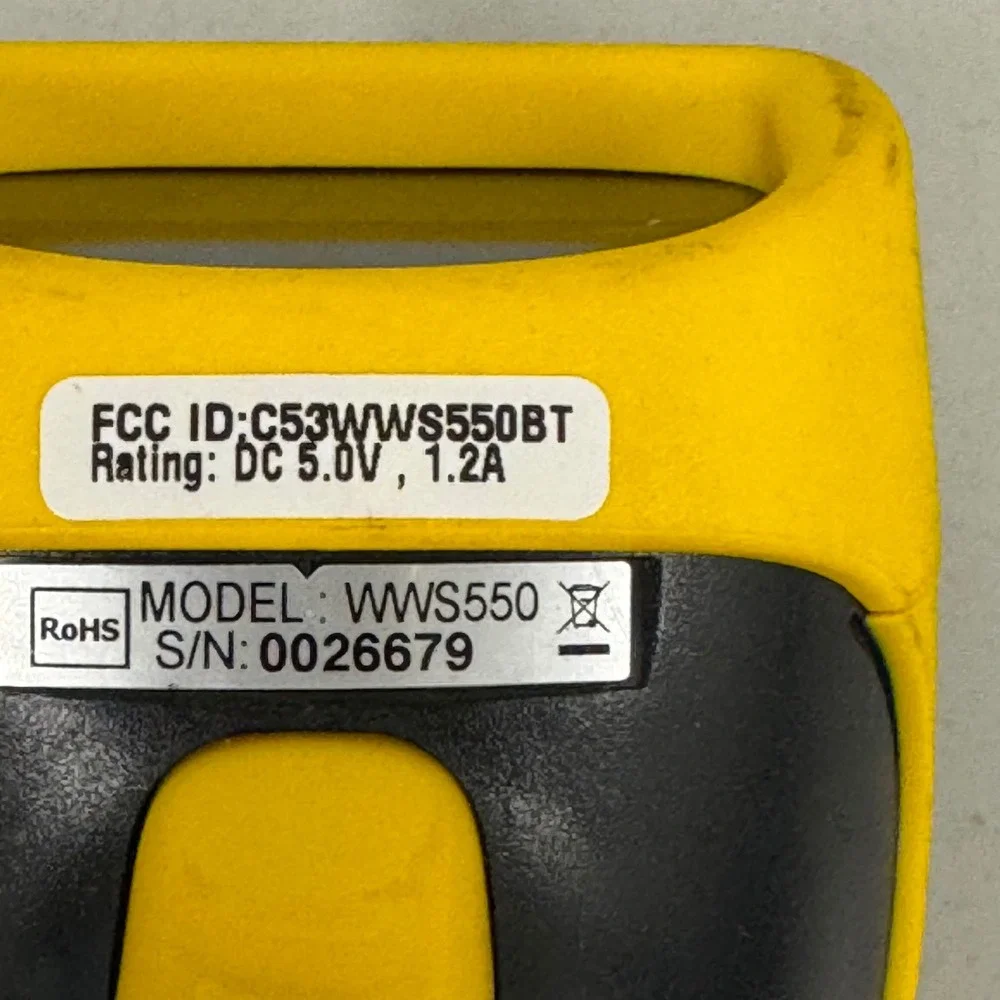 Wasp WWS550SBR Barcode Scanner WWS550‎ WWS550BT Class 1 Laser Product
